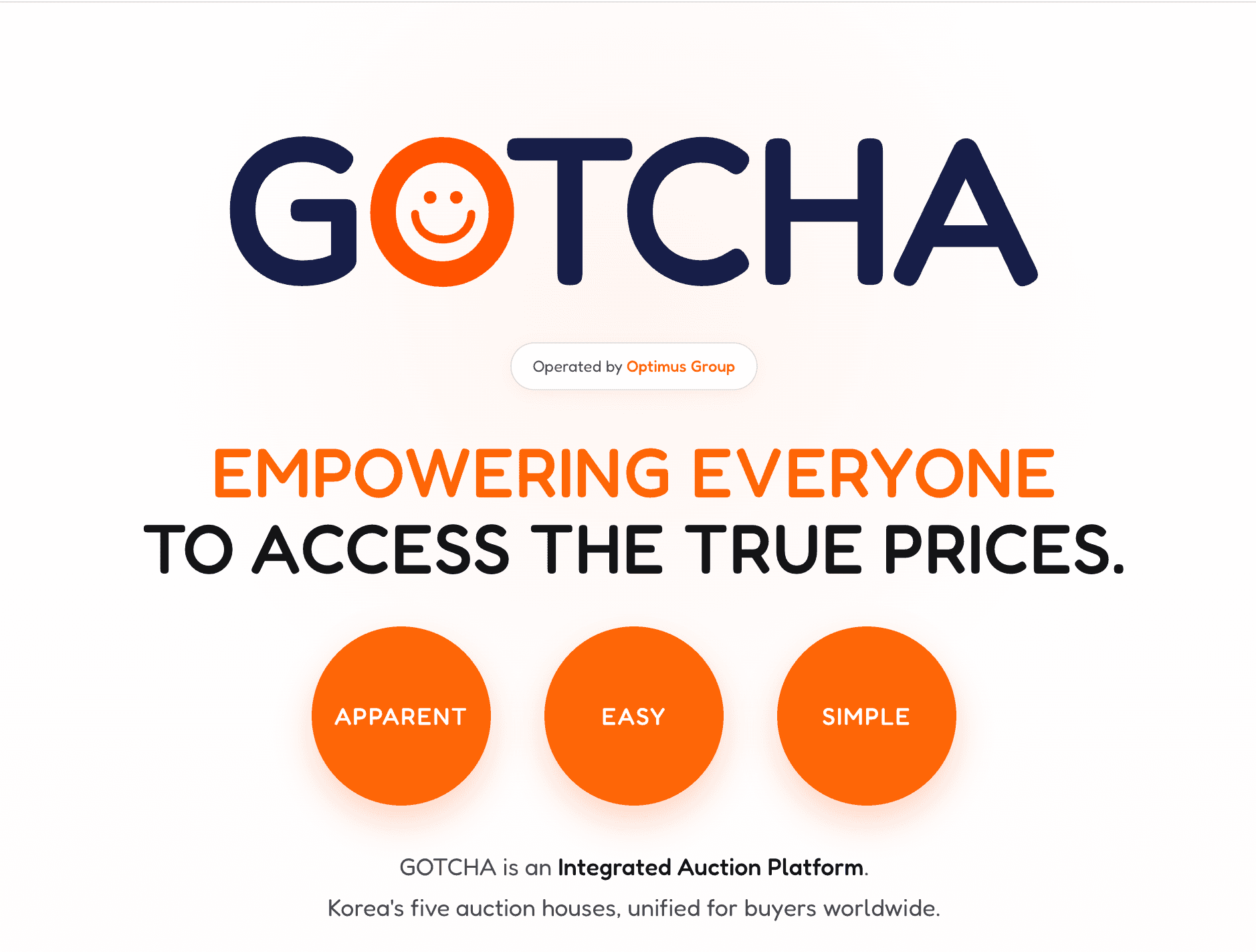 GOTCHA — Integrated Auction Platform, operated by Optimus Group