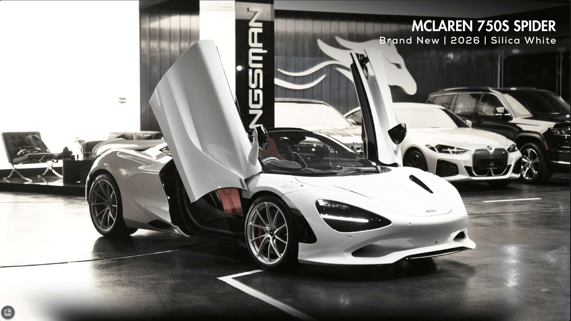 McLaren 750S Spider, brand new, at Kingsman Auto Gallery showroom
